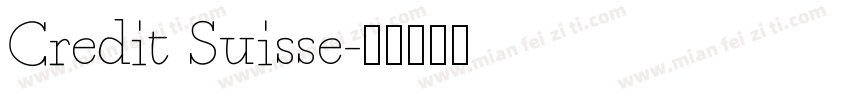 Credit Suisse字体转换